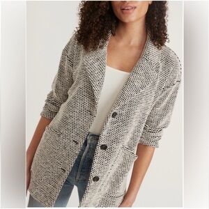 Marine Layer Birdseye Black and White Blazer